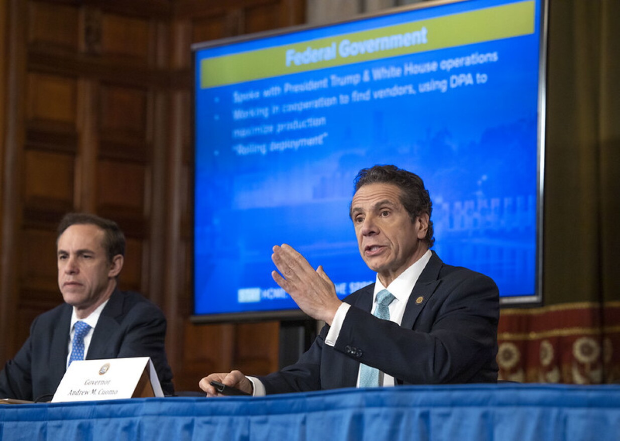 Cuomo at briefing on corona virus March 25, 2020
